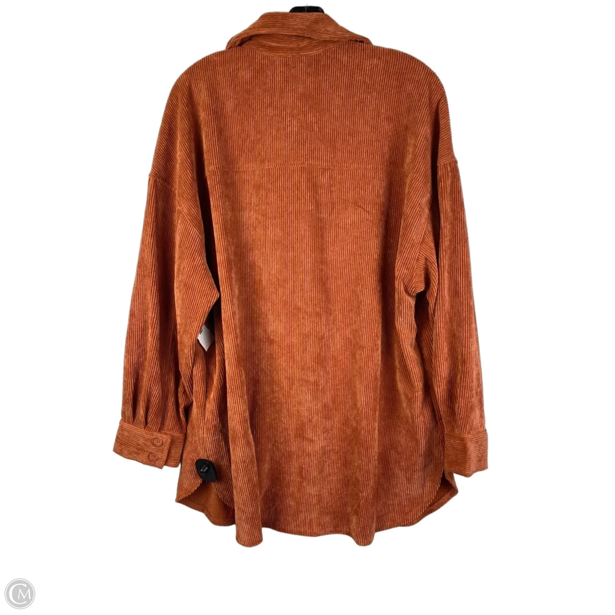 Jacket Shirt By Ashley In Orange, Size: L