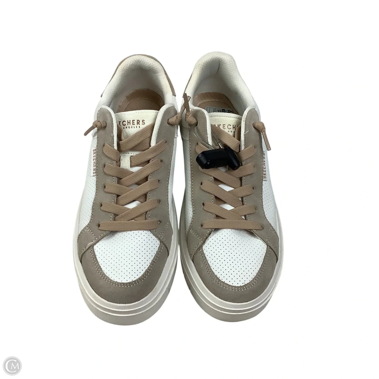 Shoes Sneakers By Skechers In Brown & Cream, Size: 7.5