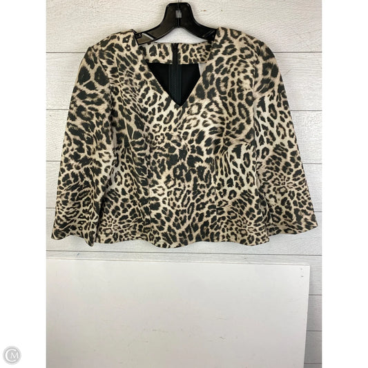 Top Long Sleeve By Cabi In Animal Print, Size: S