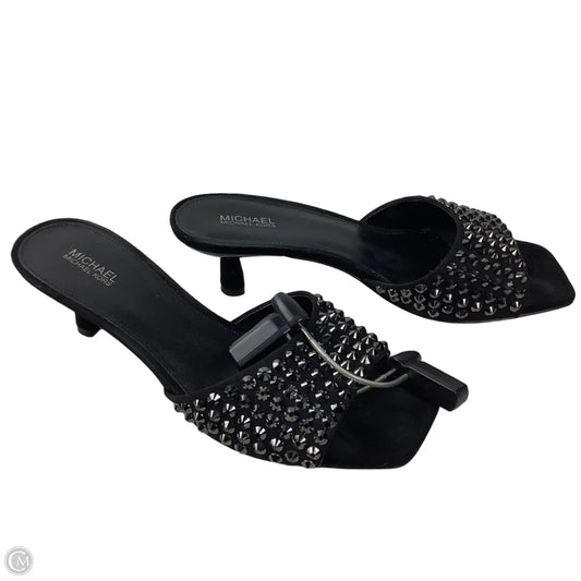 Sandals Heels Kitten By Michael By Michael Kors In Black, Size: 8