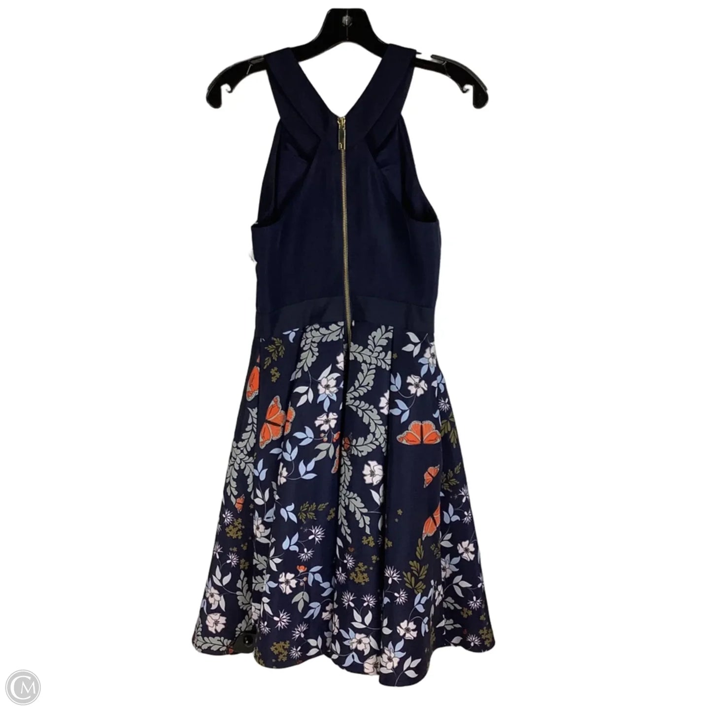 Dress Work By Ted Baker In Navy, Size: 0