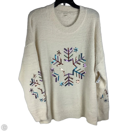 Sweater By Andthewhy In Cream, Size: 1x/2X