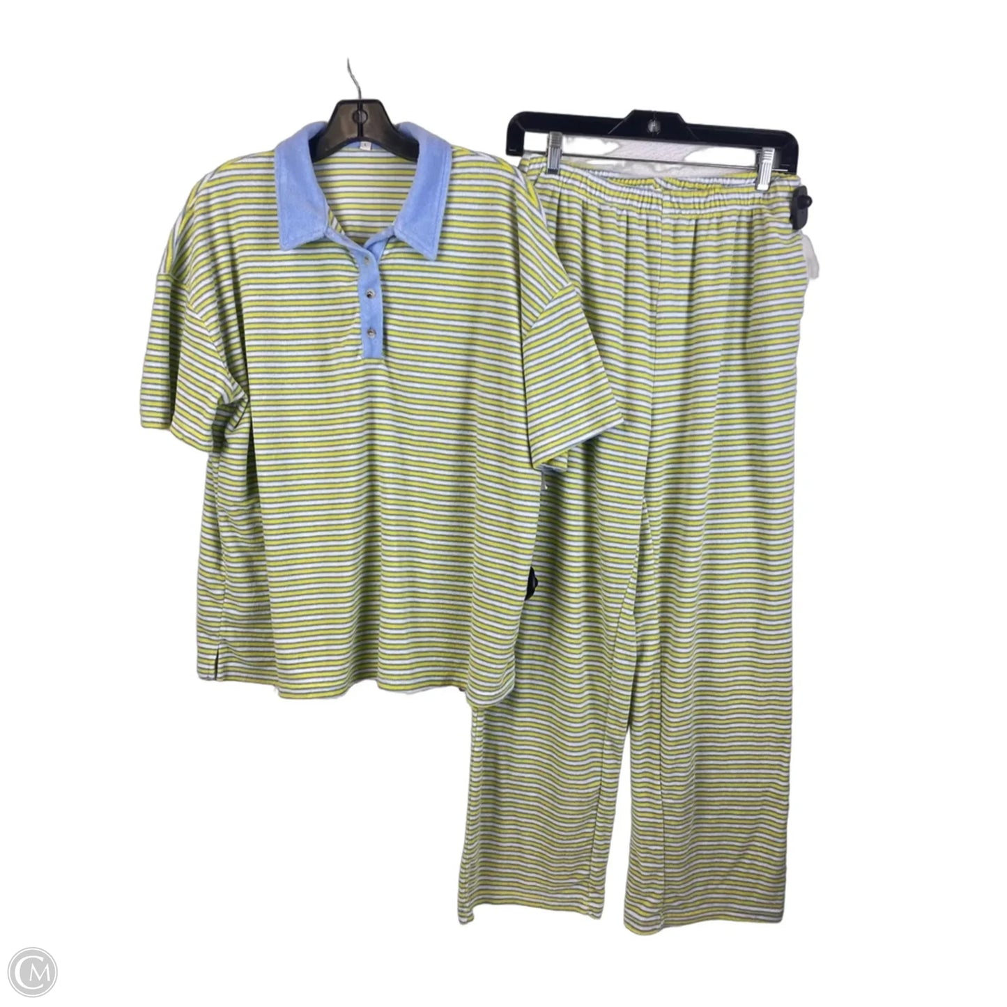 Pants Set 2pc By Wishlist In Striped Pattern, Size: L