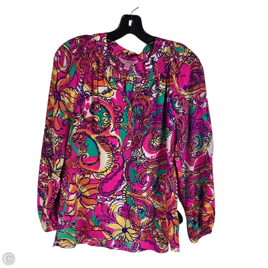 Top Long Sleeve Designer By Lilly Pulitzer In Multi-colored, Size: Xs