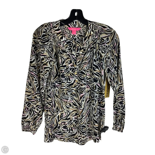 Top Long Sleeve Designer By Lilly Pulitzer In Animal Print, Size: Xxs