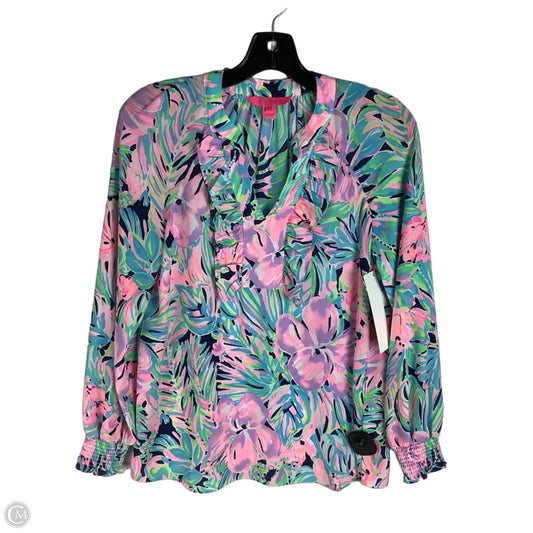 Top Long Sleeve Designer By Lilly Pulitzer In Multi-colored, Size: Xxs