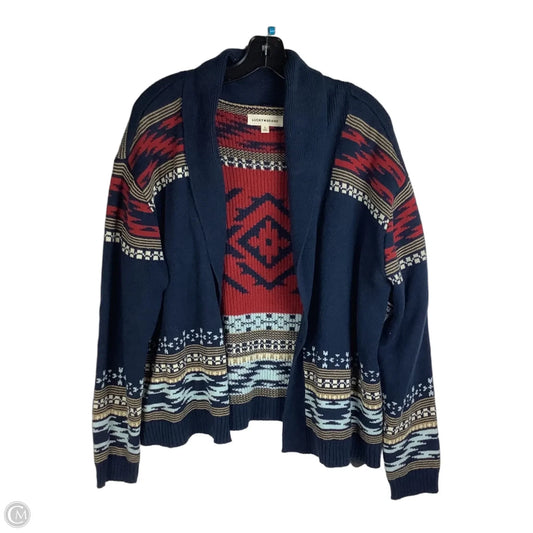 Sweater Cardigan By Lucky Brand In Multi-colored, Size: L