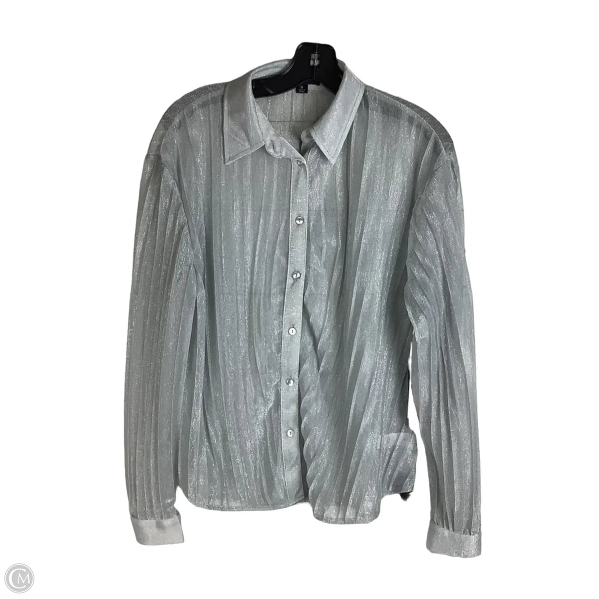 Top Long Sleeve By Wildfox In Silver, Size: M