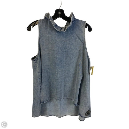 Top Sleeveless By Mazik In Blue Denim, Size: M