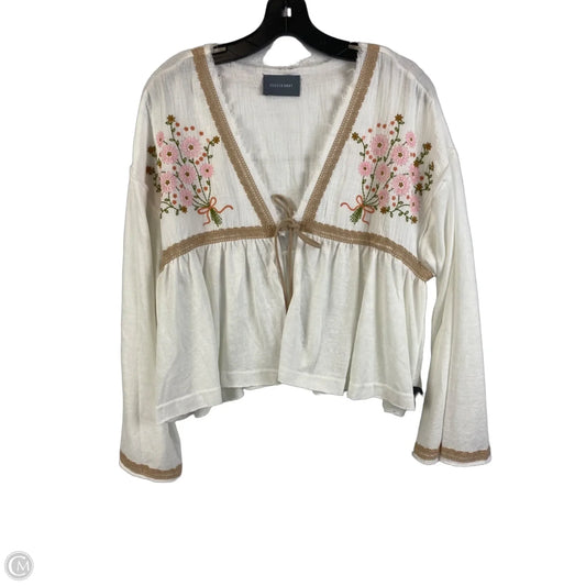 Top Long Sleeve By Hudson Gray In White, Size: M