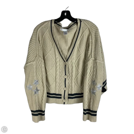 Sweater Cardigan By Altard State In Green & Tan, Size: M