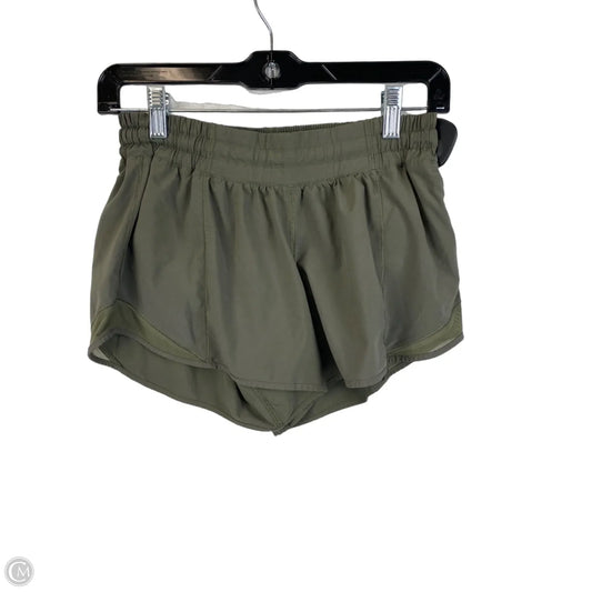 Athletic Shorts By Lululemon In Green, Size: 6