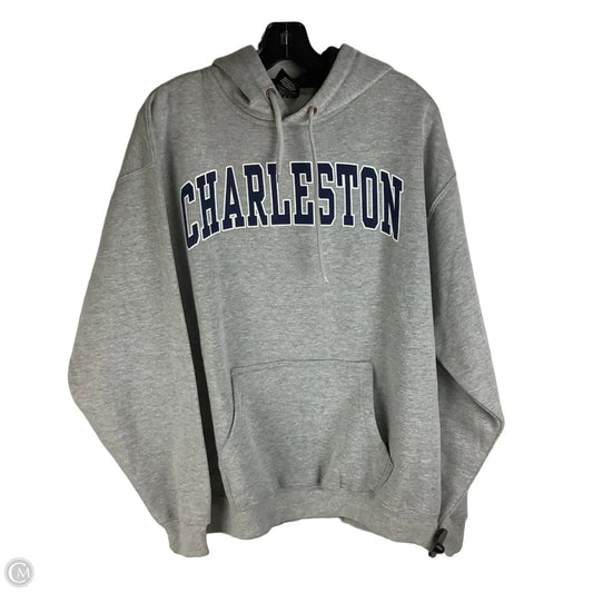 Sweatshirt Hoodie By Clothes Mentor In Grey, Size: Xl