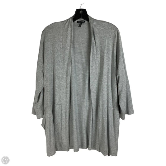Cardigan By Eileen Fisher In Grey, Size: Xl