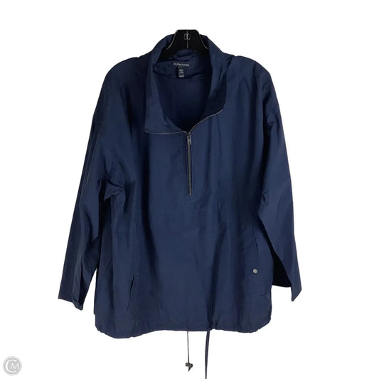 Jacket Windbreaker By Eileen Fisher In Navy, Size: Xl