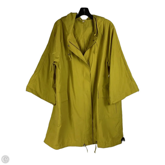 Jacket Windbreaker By Eileen Fisher In Yellow, Size: L