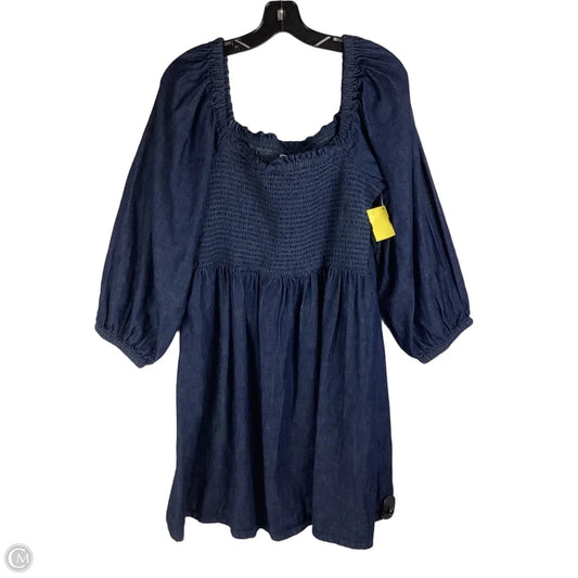 Dress Casual Midi By J. Crew In Blue Denim, Size: 2x