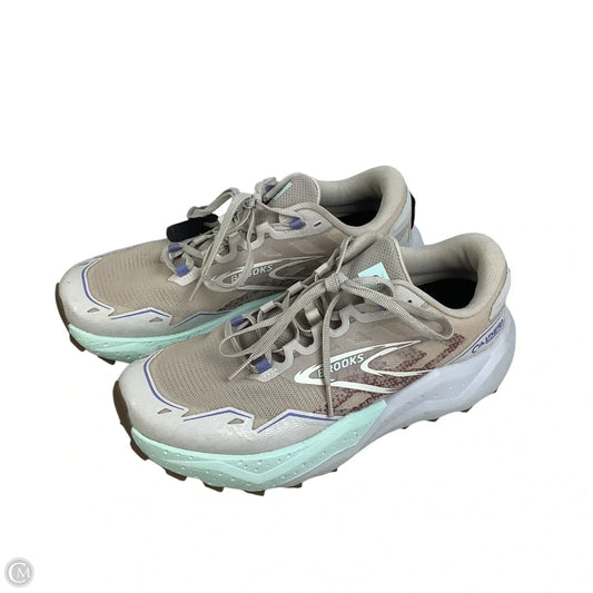 Shoes Athletic By Brooks In Blue & Tan, Size: 10