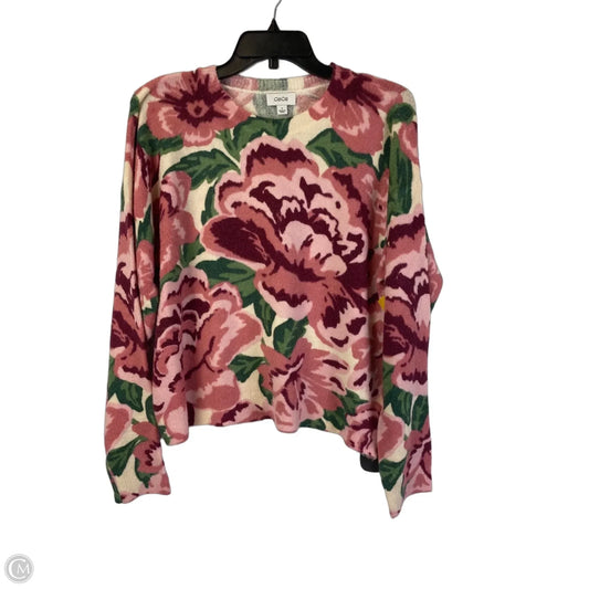 Sweater By Cece In Floral Print, Size: M