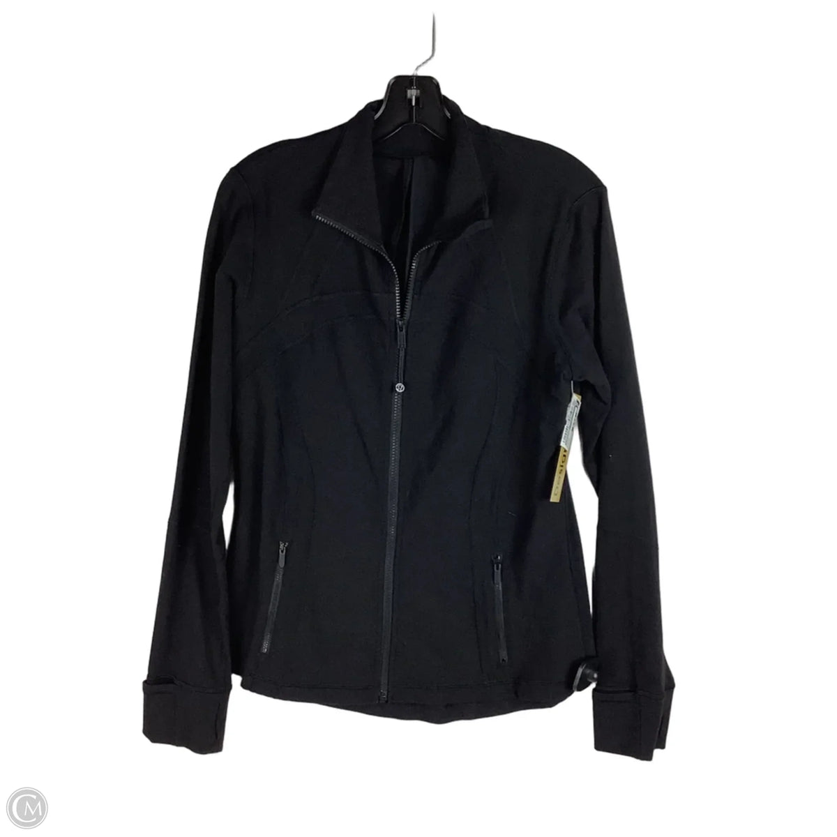Athletic Jacket By Lululemon In Black, Size: 12