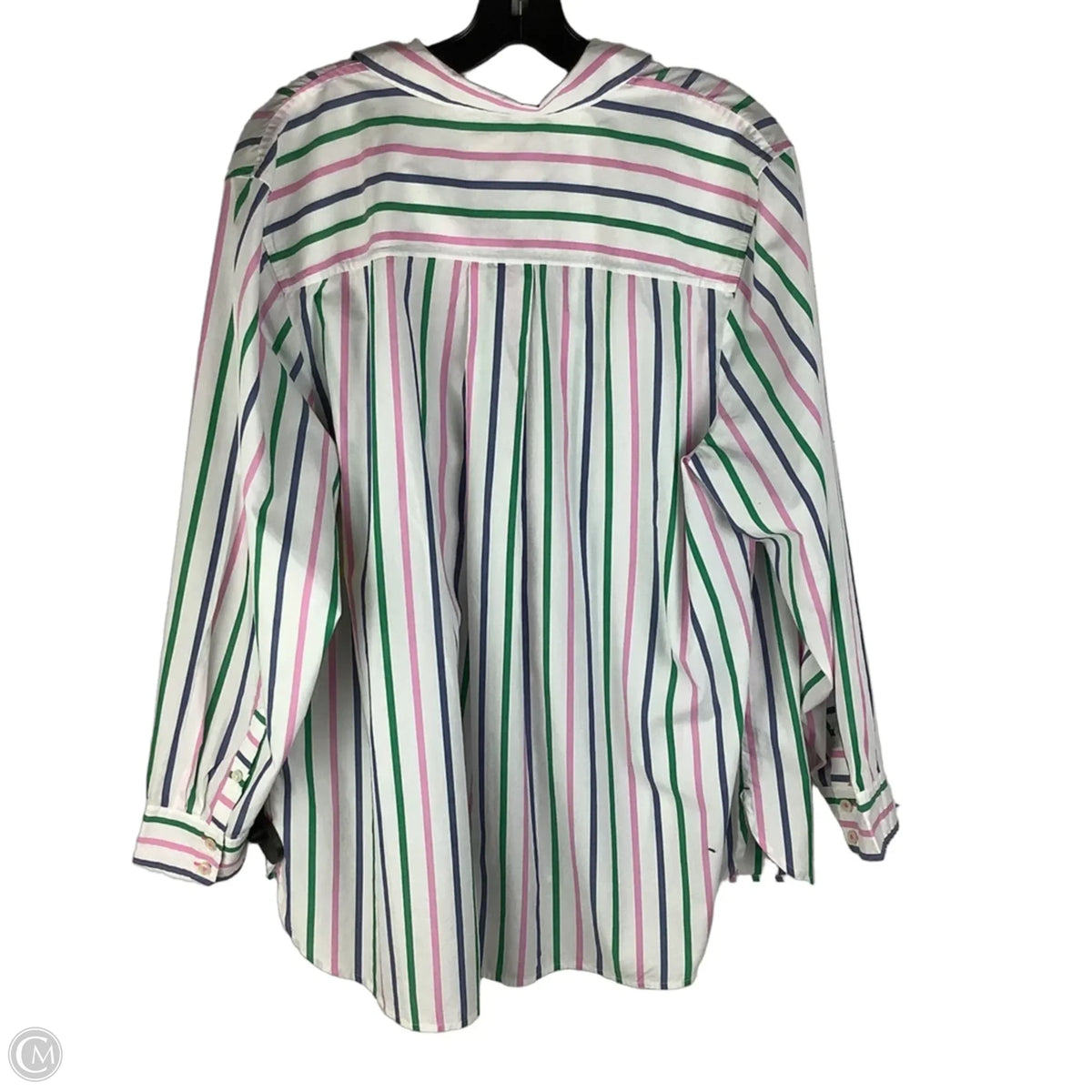 Top Long Sleeve By Talbots In Striped Pattern, Size: 2x