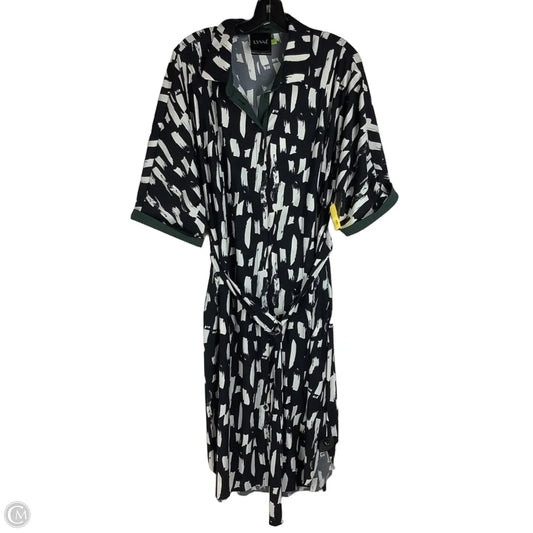 Dress Casual Midi By Lysse In Black & White, Size: Xl