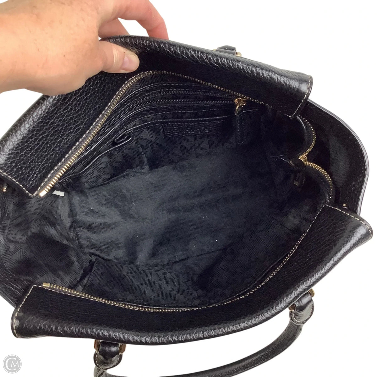 Handbag Leather By Michael By Michael Kors, Size: Large (no strap)