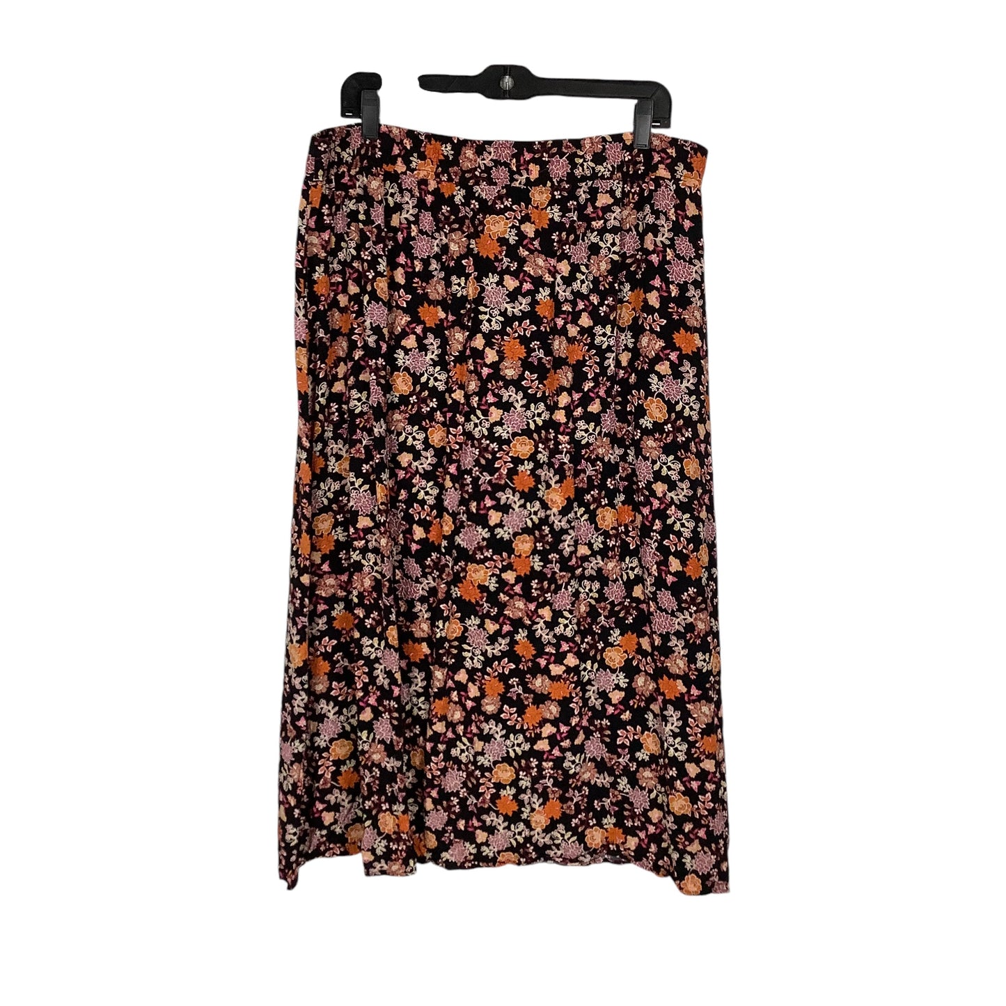 Skirt Midi By Loft In Floral, Size: Xl