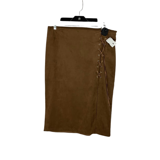 Skirt Midi By New York And Co In Brown, Size: 12