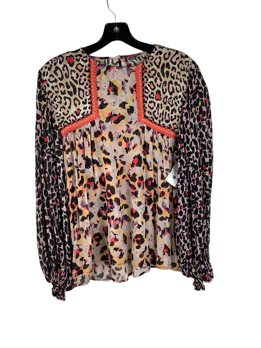 Animal Print Top Long Sleeve Blank London, Size S