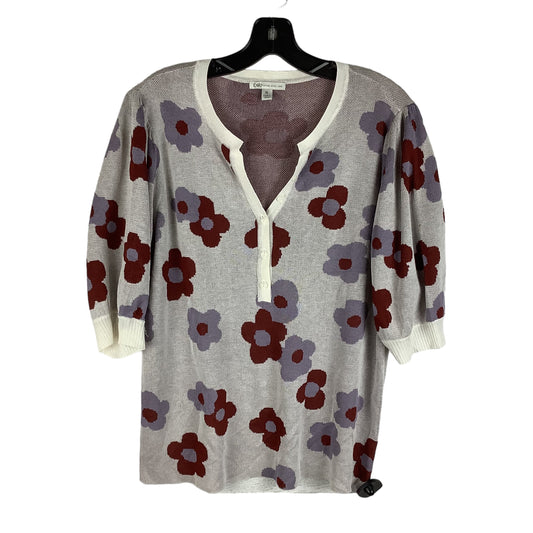 Floral Print Top Short Sleeve Cato, Size Xl