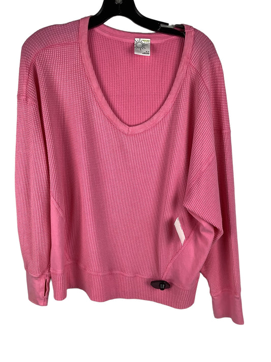 Pink Top Long Sleeve Aerie, Size M