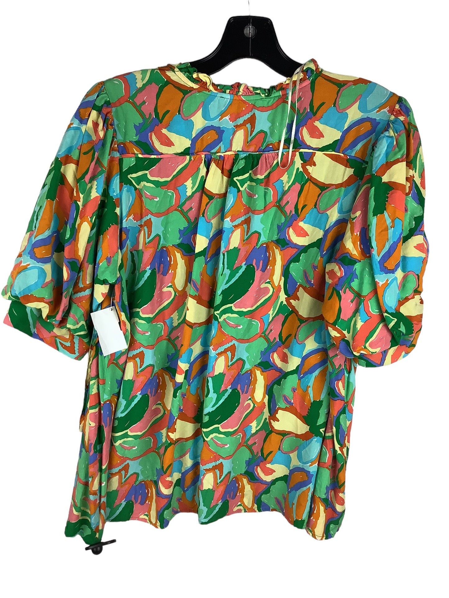 Multi-colored Top Short Sleeve Umgee, Size Xl