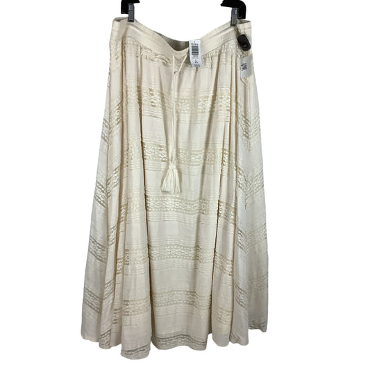 Skirt Maxi By Torrid In Cream, Size: 2x