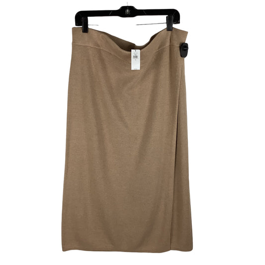 Skirt Midi By Banana Republic In Brown, Size: Xl