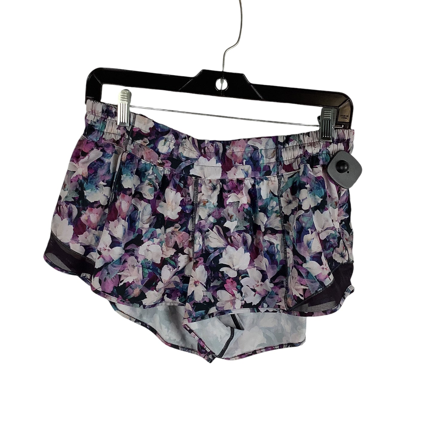 Athletic Shorts By Lululemon In Floral Print, Size: 12