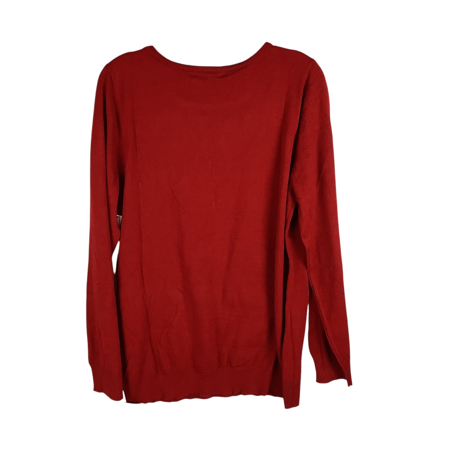 Top Long Sleeve By New York And Co In Red, Size: Xl