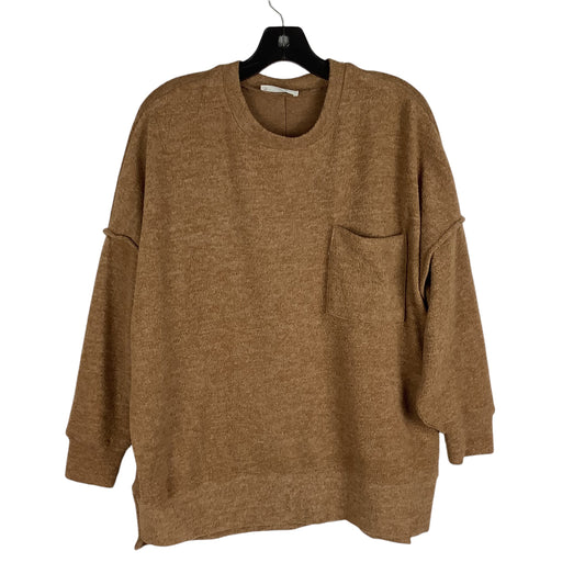 TOP LS ZENANA OUTFITTERS in BROWN, Size: S