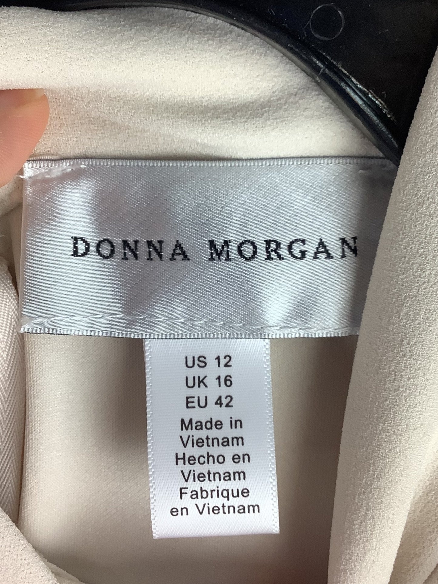 Dress Work By Donna Morgan In Cream, Size: 12