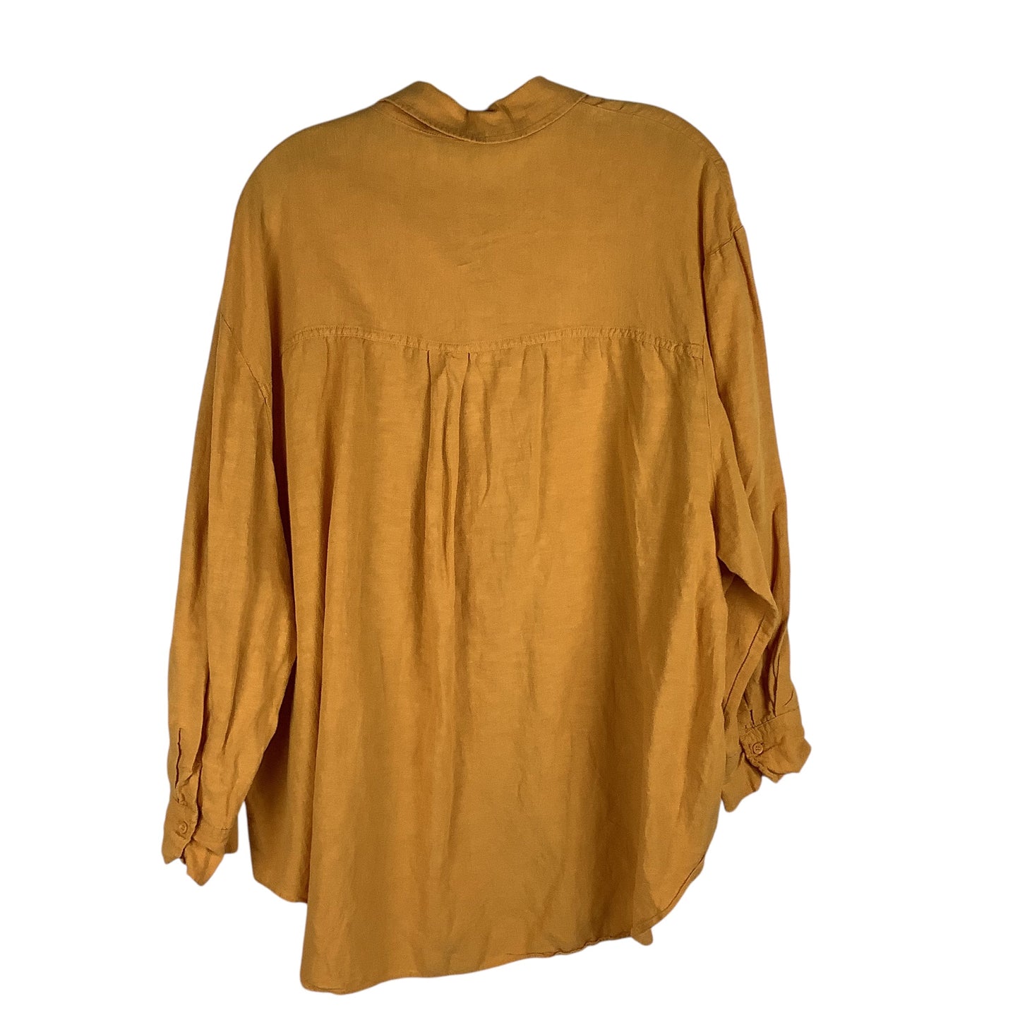 Top Long Sleeve By Primark In Yellow, Size: 14