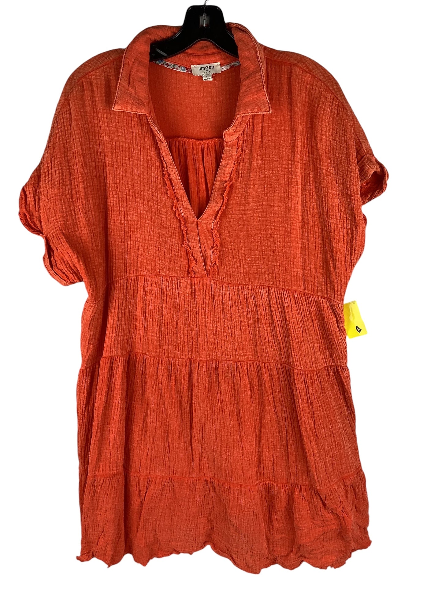 Dress Casual Short By Umgee In Orange, Size: L