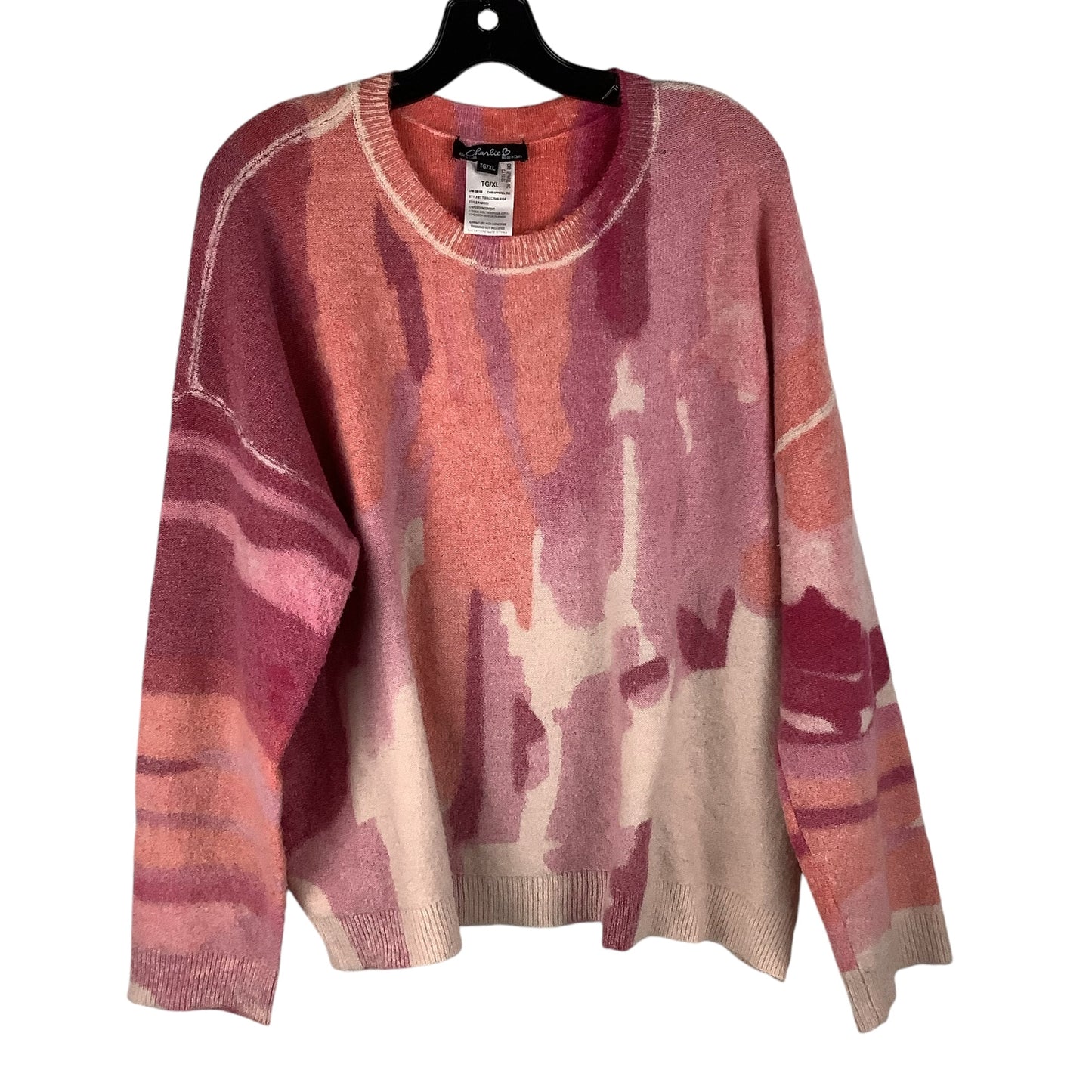 Sweater By Charlie B In Pink, Size: Xl