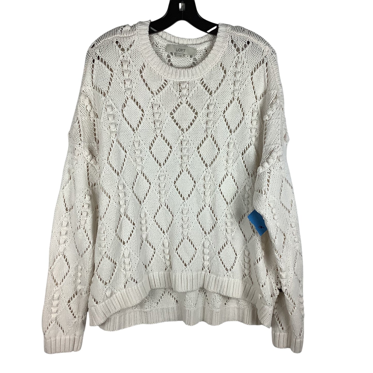 Sweater By Loft In Cream, Size: Xl