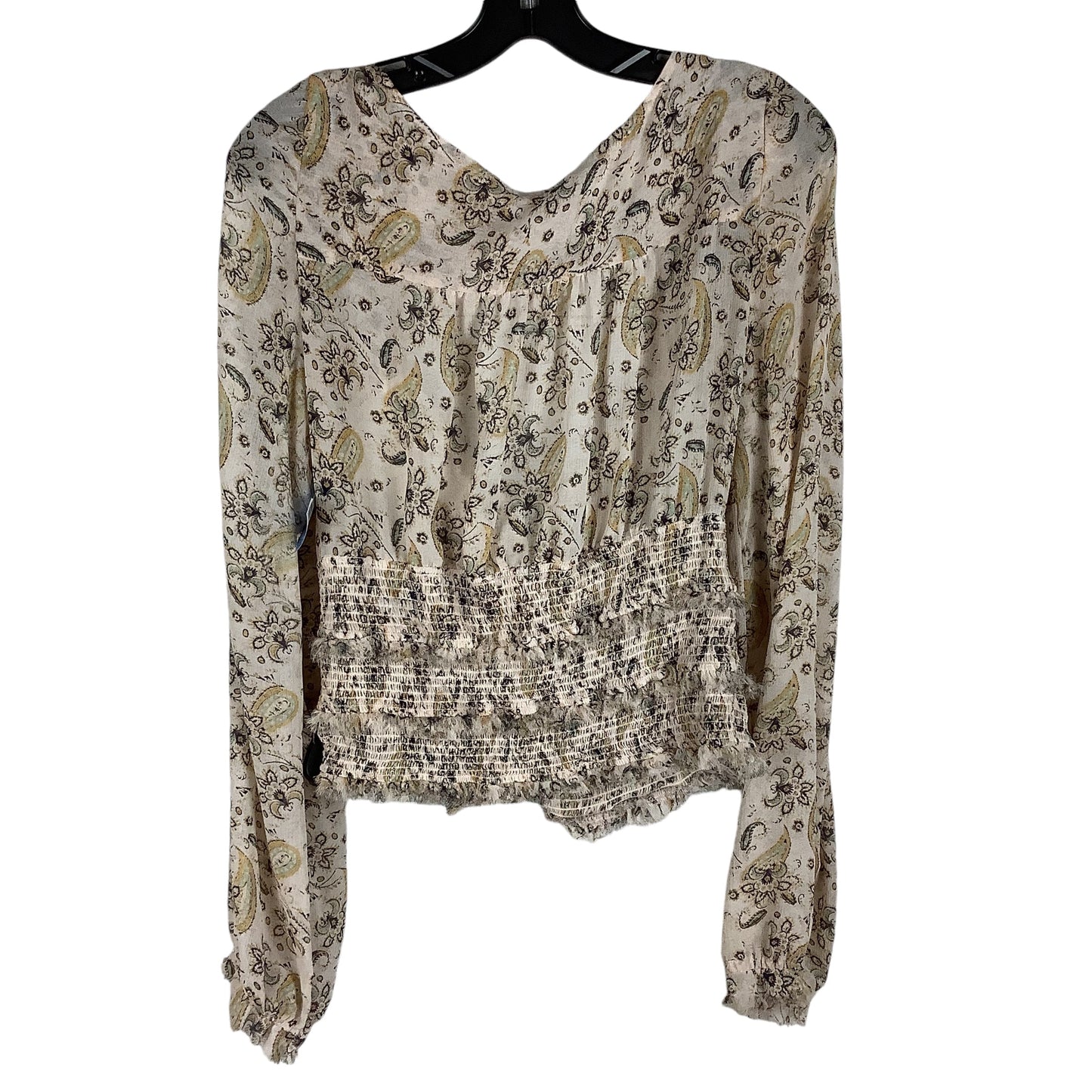 Top Long Sleeve By Free People In Floral Print, Size: Xl