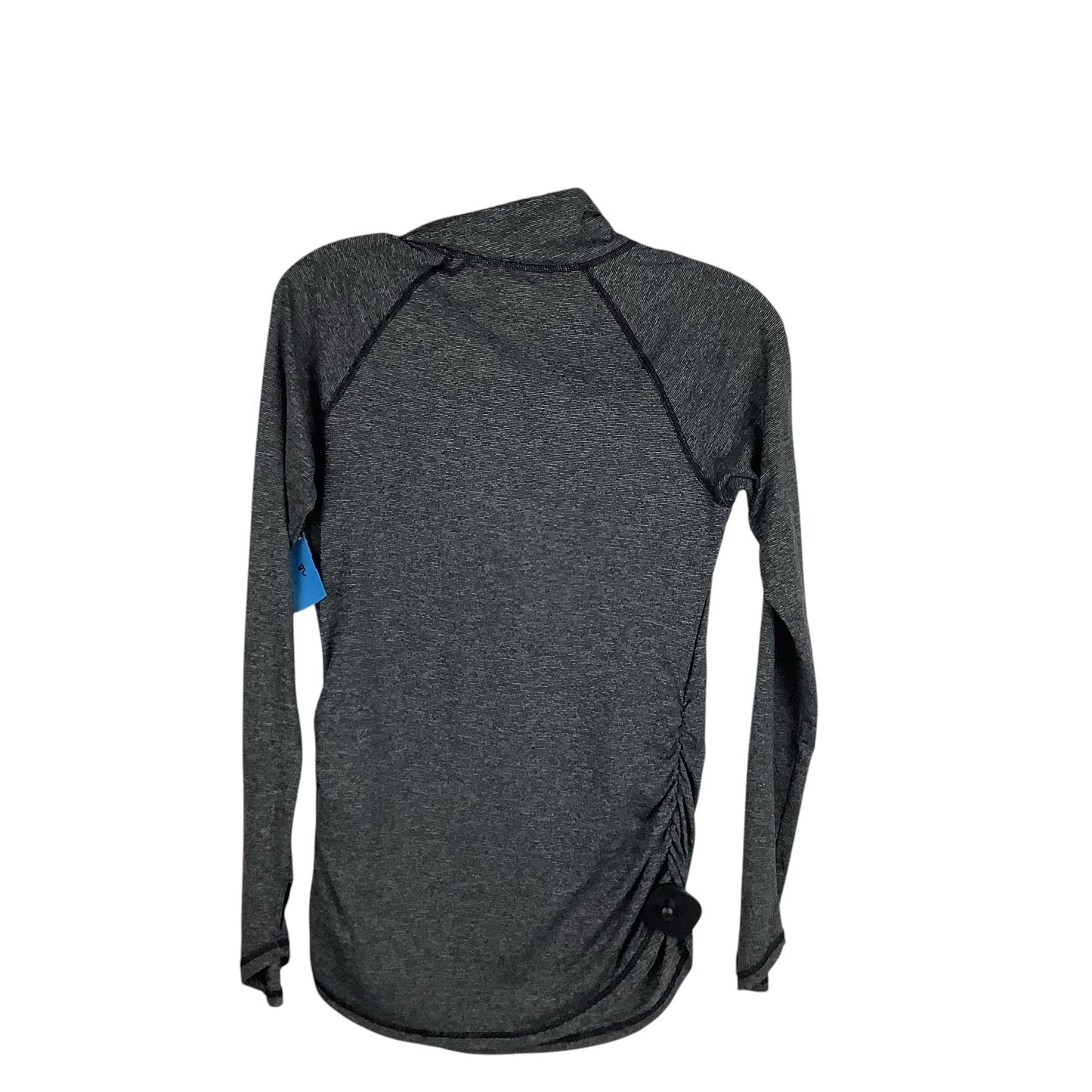 Athletic Top Long Sleeve Collar By The North Face In Grey, Size: S