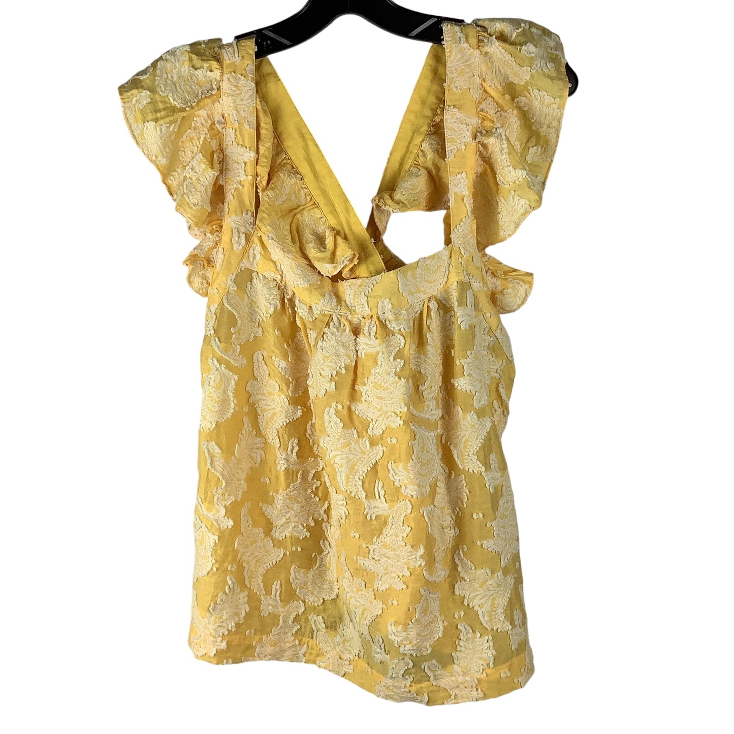 Top Sleeveless By Anthropologie In Yellow, Size: M