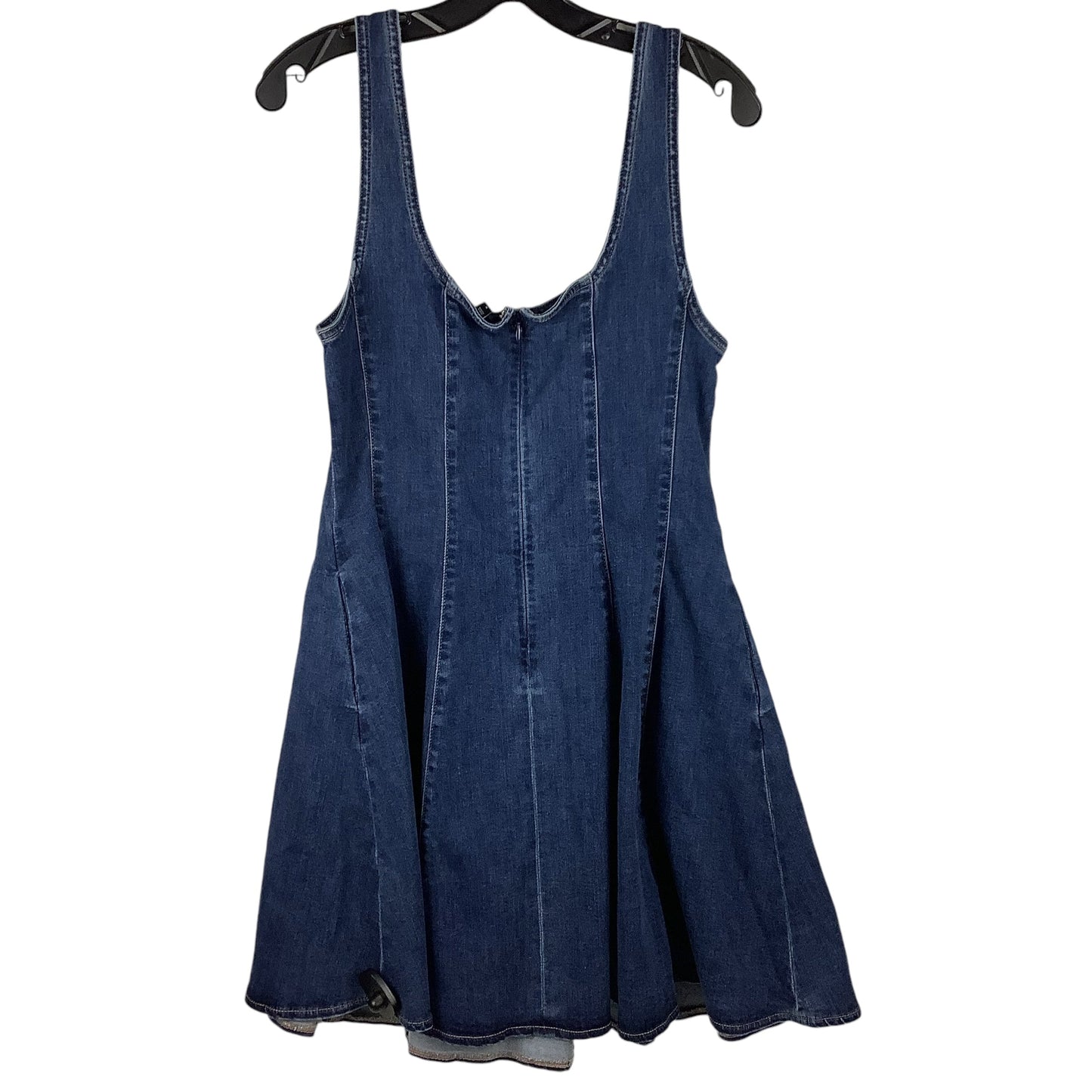 Dress Casual Midi By Express In Blue Denim, Size: M