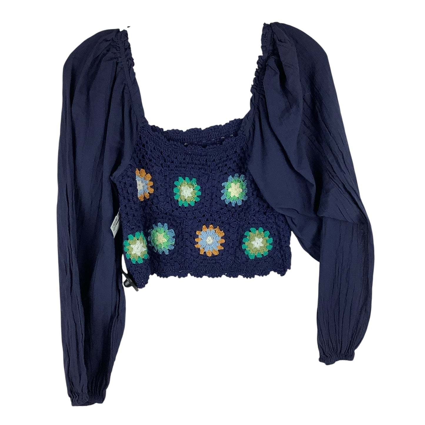 Top Long Sleeve By Aerie In Blue, Size: L