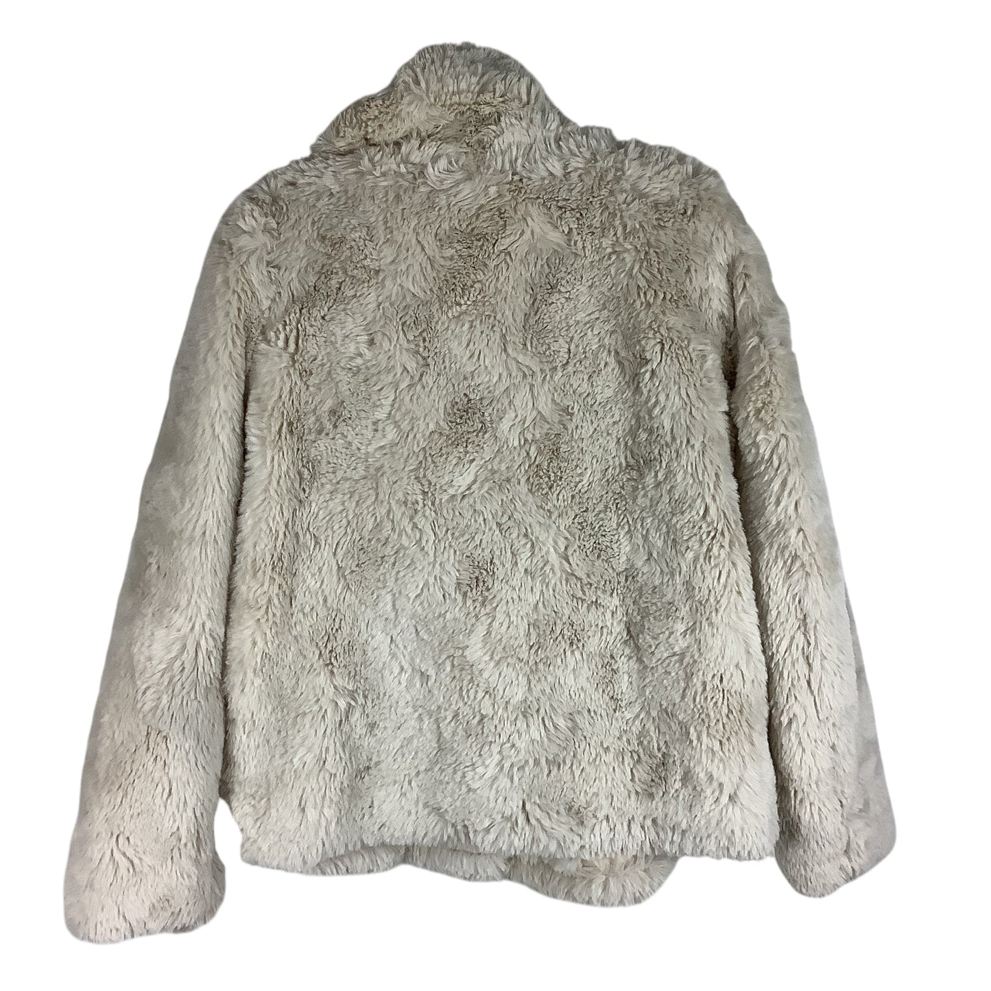 Coat Faux Fur & Sherpa By Jou Jou In Cream, Size: M