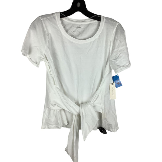 Top Short Sleeve Basic By Anthropologie In White, Size: S